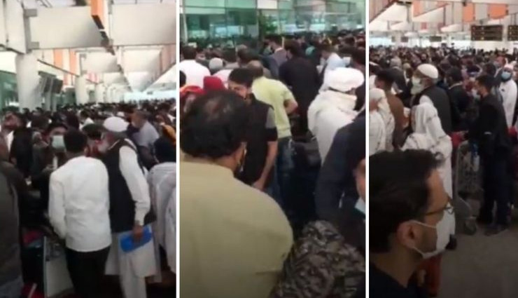  कोरोना का डर: पाकिस्तान छोड़कर भाग रहे लोग, इस्लामाबाद एयरपोर्ट पर दिखी  भारी भीड़