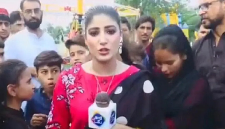 लाइव रिपोर्टिंग के दौरान महिला रिपोर्टर ने जड़ा लड़के को थप्पड़, Video वायरल