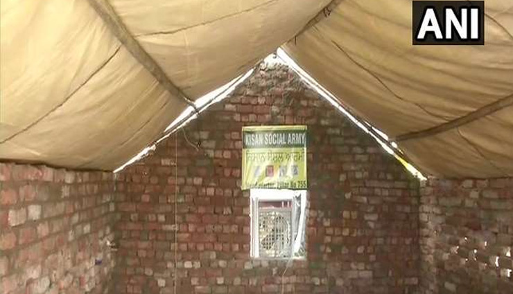 टीकरी बॉर्डर पर किसान प्रदर्शनकारियों ने बनाए 25 पक्के मकान, दो हजार और निर्माण की तैयारी