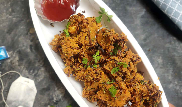 perfect tea time snack cabbage pakora,food,easy recipe