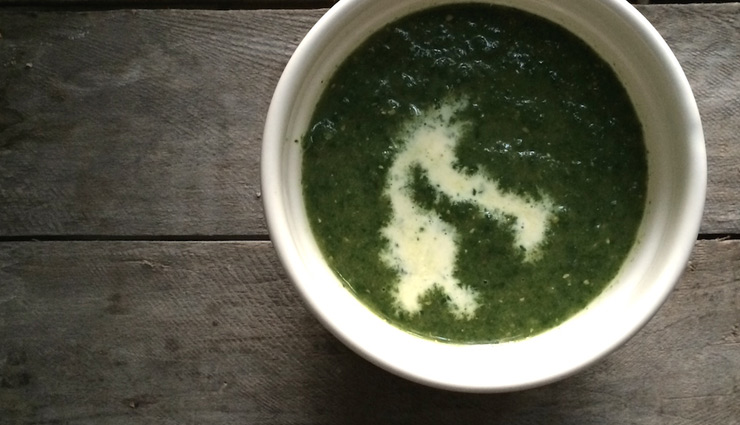 palak garlic soup,soup recipe,palak recipe