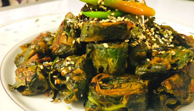 palak vadi,snacks recipe,recipe