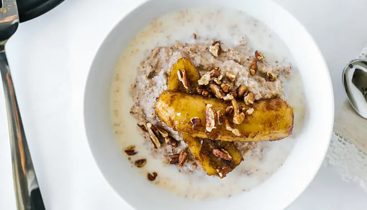 paleo porridge with caramelized bananas,hunger struck,food