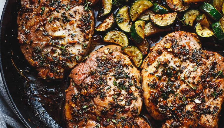 Recipe- Juicy and Perfect for Dinner Pan Fried Pork Chops With Honey Garlic Herb Butter
