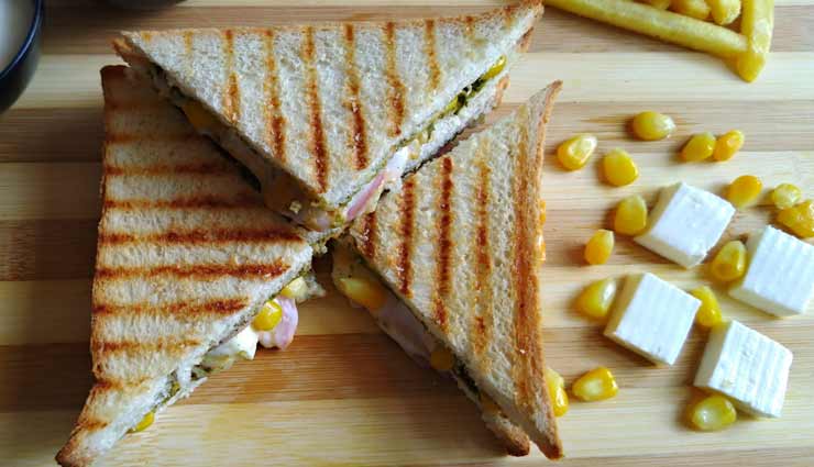 ब्रेकफास्ट में शामिल करें प्रोटीन रिच पनीर कॉर्न सैंडविच, दिनभर रहेंगे एनर्जेटिक #Recipe