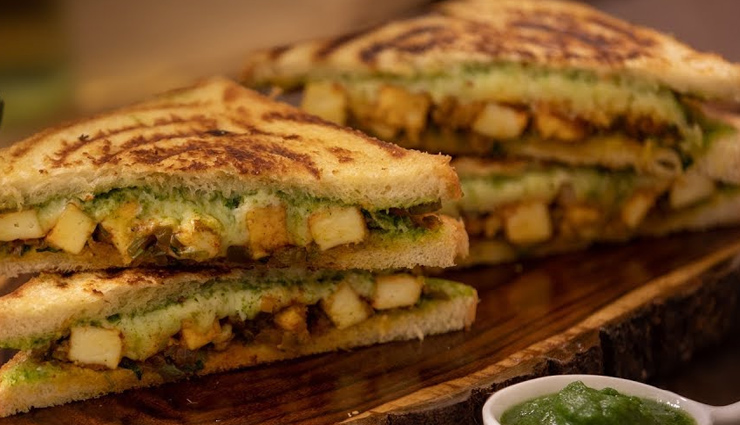 paneer grilled sandwich,paneer grilled sandwich recipe,hunger struck,food