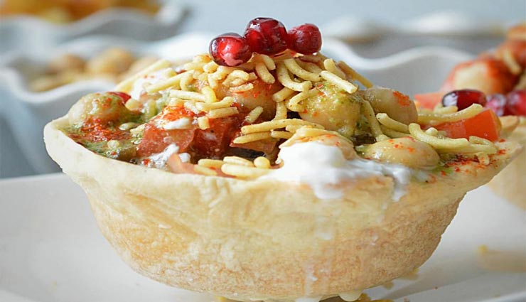 papad katori chaat recipe,recipe,recipe in hindi,special recipe,lockdown,coronavirus