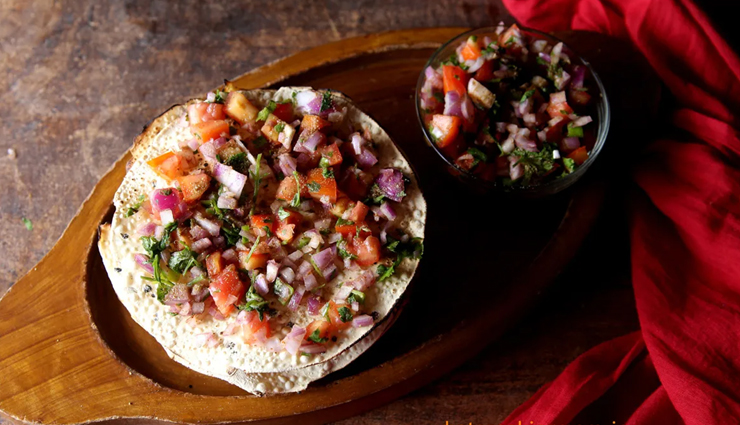 restaurant style masala papad,food,easy recipe