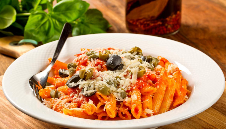 pasta with carrot sauce,pasta recipe,snacks recipe