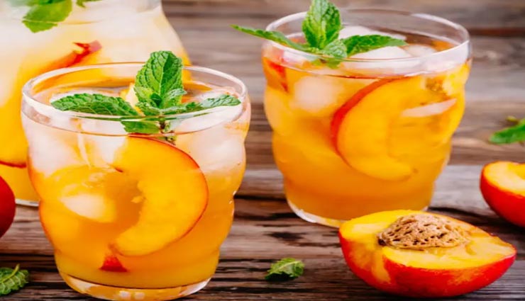 Summer Special : पीच एंड जिंजर कूलर ड्रिंक दूर करेगी आपकी थकान #Recipe