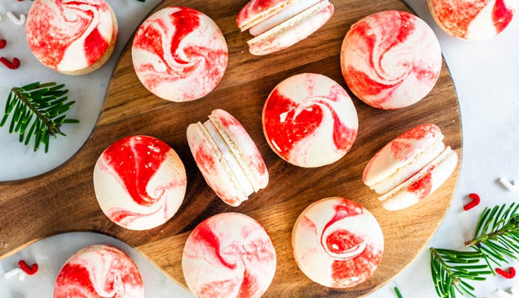 Christmas Recipe- Creamy and Delicate Peppermint Macrons