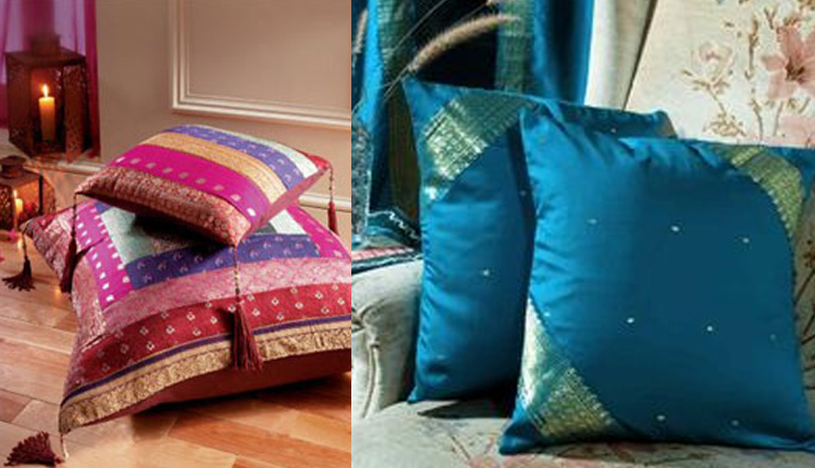 old sarees for diwali to decorate home,diy old sarees,saree to decorate home,reuse of old saree,household tips,diy tips for old saree,diwali,diwali 2017,diwali special