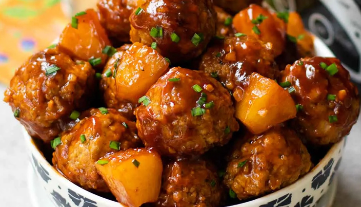 pineapple meatballs,hungers struck,food