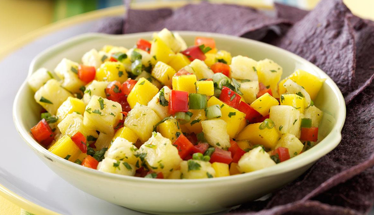 pineapple salsa,pineapple recipe,snacks recipe,healthy recipe