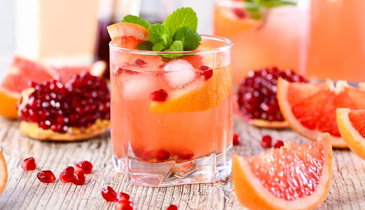 summer recipe,pink grapefruit party punch,drinks recipe,mocktail recipe