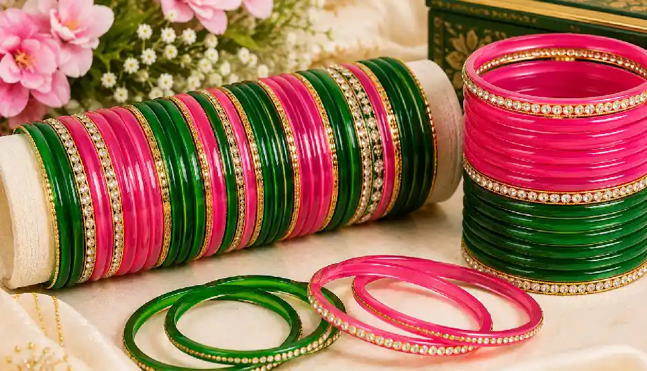 sawan green bangles,green bangles combination,green bangles mix and match,sawan bangles design,teej bangles,green yellow bangles,pink green bangles,red green bangles,green golden bangles,dark light green bangles