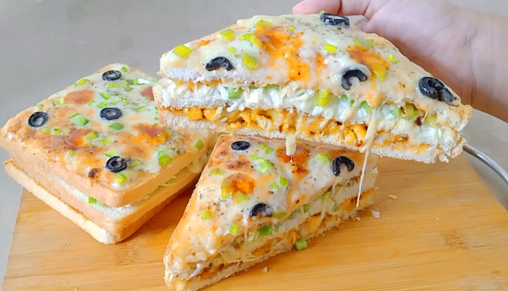 पिज़्ज़ा सैंडविच के साथ बनाए बच्चों का दिन स्पेशल #Recipe 