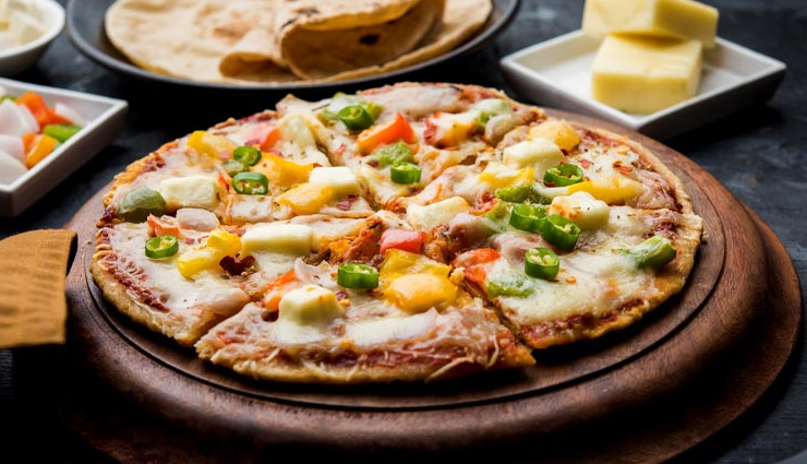 healthy and delicious roti pizza,food,easy recipe