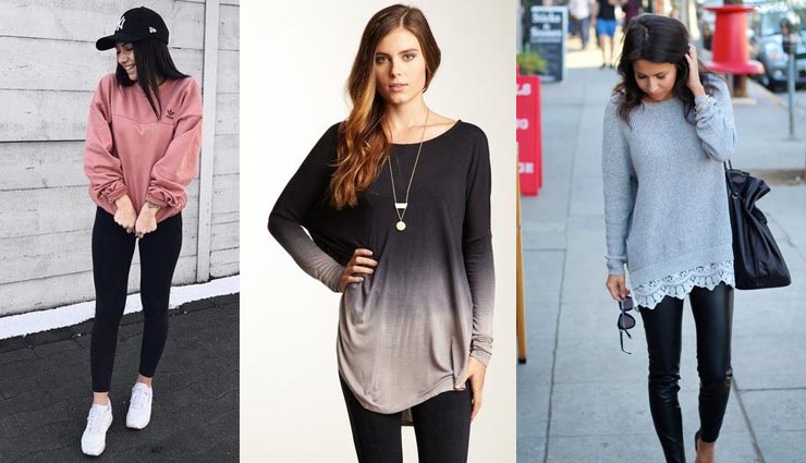 plain oversized shirt with leggings,jet black with accenting jacket & collar,edgy getup,with crop top,button up with cropped leggings