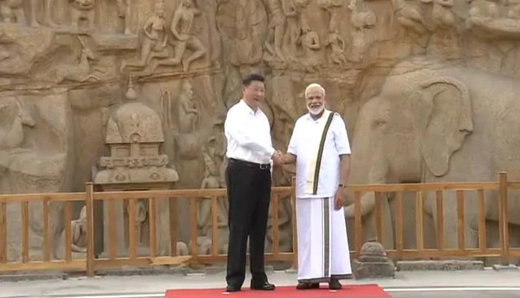 चीनी राष्ट्रपति से मिलने पारंपरिक तमिल परिधान वेष्टि में पहुंचे PM मोदी, ऐतिहासिक स्मारकों का किया भ्रमण