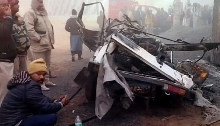 पटना: अनियंत्रित वाहन ने पुलिस जीप को पीछे से मारी टक्कर, 3 पुलिसकर्मियों की मौत