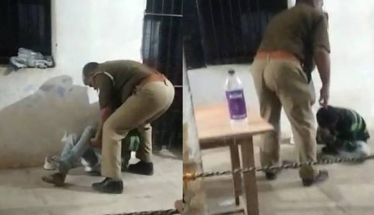 प्रयागराज : कैंची लेकर प्राइवेट पार्ट काटने दौड़ा हेड कांस्टेबल, जमीन पर गिराकर पीटा