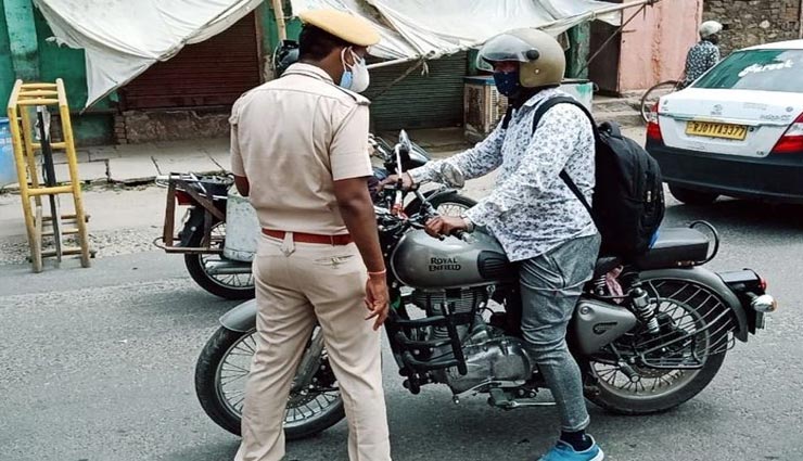 अजमेर : अनुशासन पखवाडे़ के तहत पुलिस की कारवाई, 230 को किया क्वारेंटाइन तो 132 वाहन जब्त