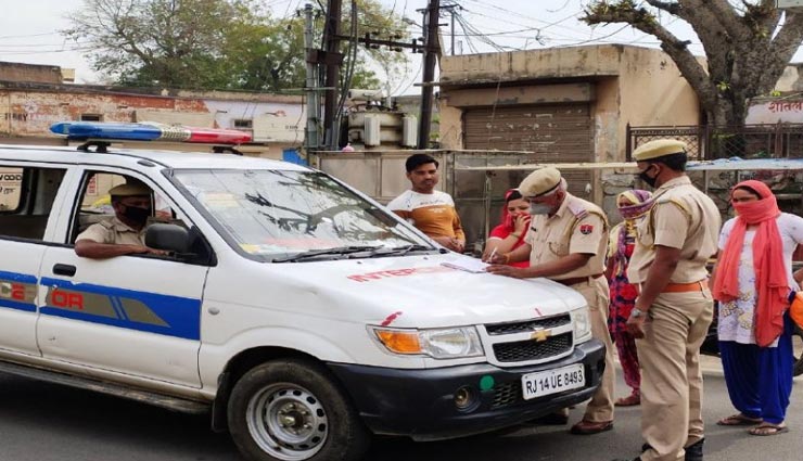 अलवर : संक्रमण पर दिख रहा पुलिस की सख्ती का असर, 193 वाहन सीज, कटा 1094 का चालान