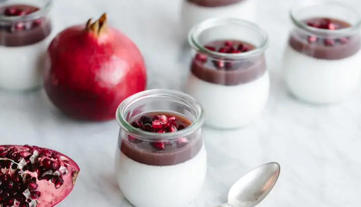 pomegranate panna cotta,pomegranate panna cotta recipe,hunger struck,food