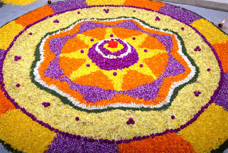 onam,pookalam designs to try for onam,flower rangolis,traditional malayali rangoli