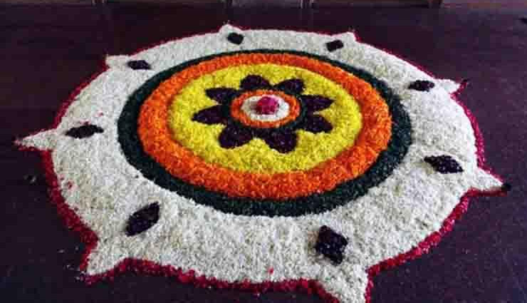 onam,pookalam designs to try for onam,flower rangolis,traditional malayali rangoli