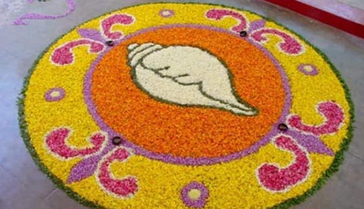 onam,pookalam designs to try for onam,flower rangolis,traditional malayali rangoli