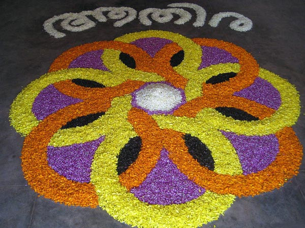 onam,pookalam designs to try for onam,flower rangolis,traditional malayali rangoli