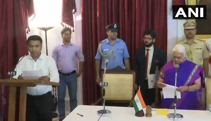 रात 2 बजे प्रमोद सावंत ने गोवा के मुख्यमंत्री पद की शपथ ली 