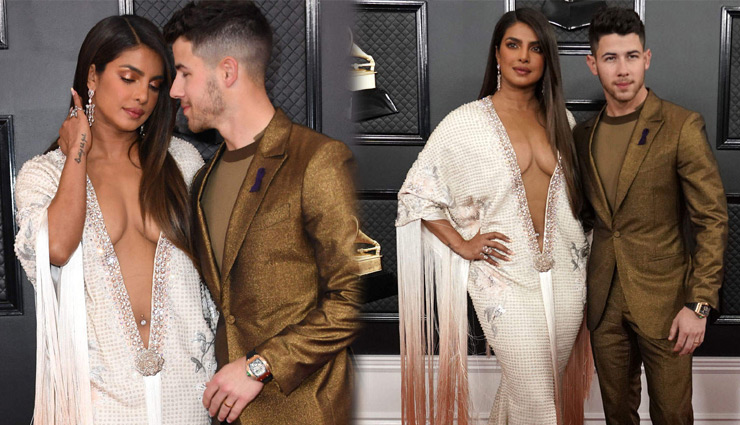 ग्रैमी अवॉर्ड 2020: वाइट सैटिन गाउन पहन जब रेड कार्पेट पर उतरी प्रियंका चोपड़ा, थम गई सबकी निगाहें 