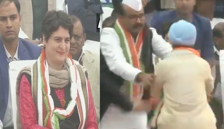 ...जब प्रियंका गांधी का सुरक्षा घेरा तोड़कर उनसे मिलने पहुंच गया शख्स, वीडियो