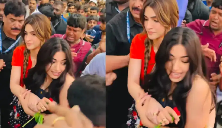 कॉकटेल 2 प्रमोशन इवेंट में बेकाबू भीड़ के बीच रश्मिका की ढाल बनीं कृति सेनन, फैंस बोले- यही होती है असली बड़ी बहन