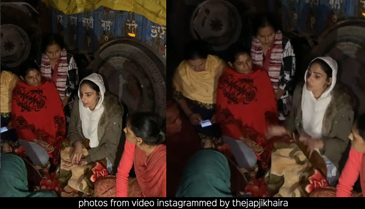 किसान महिलाओं के बीच पहुंची पंजाबी एक्ट्रेस ने कंगना रनौत को दिया ये चैलेंज, देखें Video 