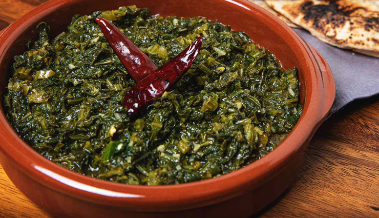 traditional punjabi style style sarson ka saag,food,easy recipe