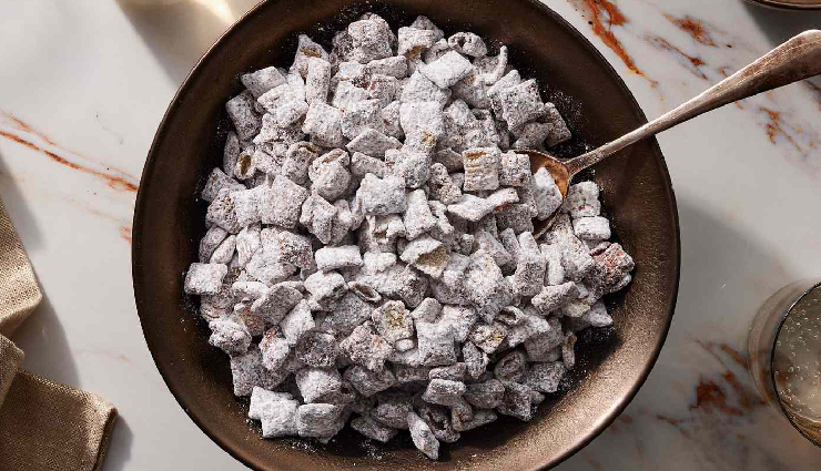 valentine day treats,puppy chow recipe,easy dessert recipes,chocolate peanut butter snacks,homemade valentine day treats,simple snack ideas,crunchy snack recipes,quick dessert recipes,sweet and salty treats,chocolate cereal mix,valentine day party snacks,diy snack ideas,delicious snack recipes,peanut butter cereal treats,festive dessert ideas,valentine day celebration snacks,kid-friendly snack recipes,homemade snack mix,chocolate-covered cereal,heartwarming homemade treats
