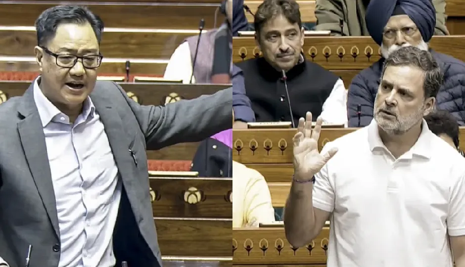 राहुल गांधी के खिलाफ विशेषाधिकार हनन का नोटिस, ‘देश बेचने’ वाले आरोप पर भड़के किरेन रिजिजू