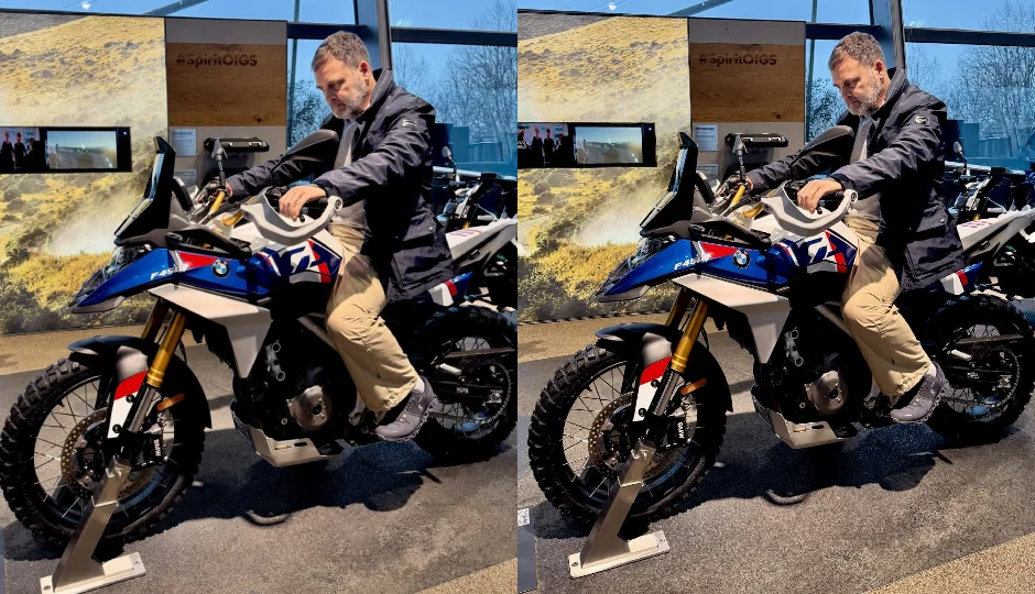 BMW की पावरफुल बाइक पर नजर आए राहुल गांधी, भारत में हो रहा निर्माण, फीचर्स ऐसे कि खरीदने का मन बन जाए