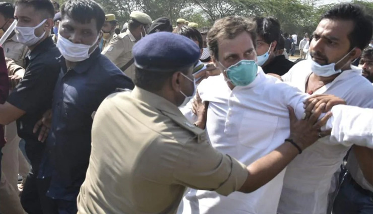  यूपी पुलिस ने राहुल गांधी को किया गिरफ्तार, धक्कामुक्की में जमीन पर गिरे, लगी चोट