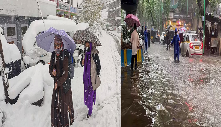 दिल्ली, बिहार, यूपी, राजस्थान में भारी बारिश, उत्तराखण्ड में सीजन की पहली बर्फबारी