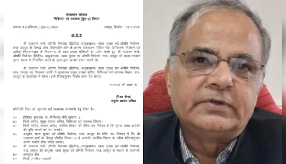 राजस्थान में खांसी की दवा से बच्चों की मौत का मामला, ड्रग कंट्रोलर राजाराम शर्मा निलंबित