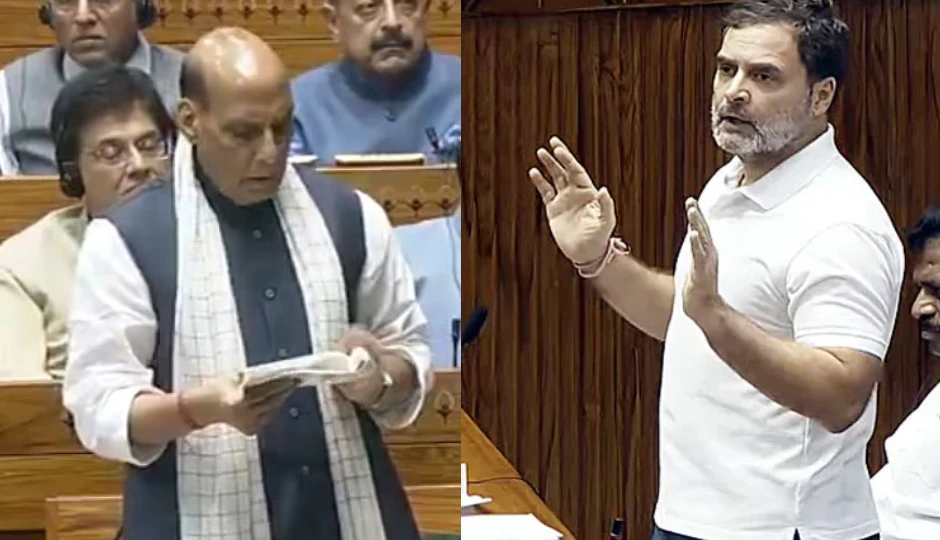 'फिर आपने क्यों रोका?' लोकसभा में राजनाथ सिंह से राहुल गांधी का सीधा सवाल