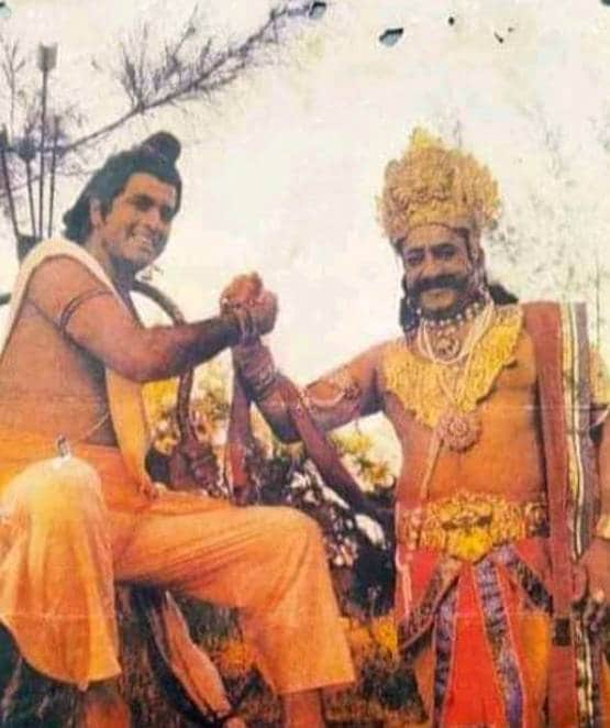 ramayana,tv serial,popular tv show,ramayana tv show,ram,raavan,ram and ravan,arvind trivedi,arun govil,ram and ravan friendship,coronavirus,coronavirus lockdown,entertainment news