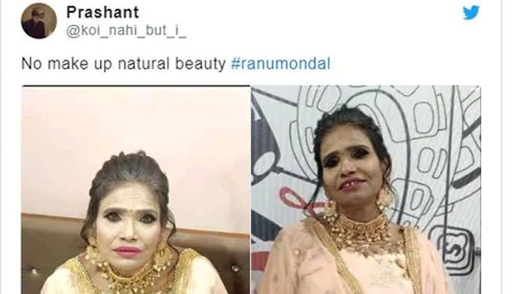ranu mondal,ranu mondal makeup,ranu mondal viral makeup,ranu mondal weird makeup,social media,entertainment