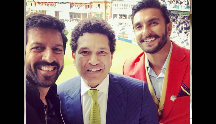 Ranveer Singh kicks off ’83 by posing with Master Blaster Sachin Tendulkar, Kabir Khan’s at Lord’s in London