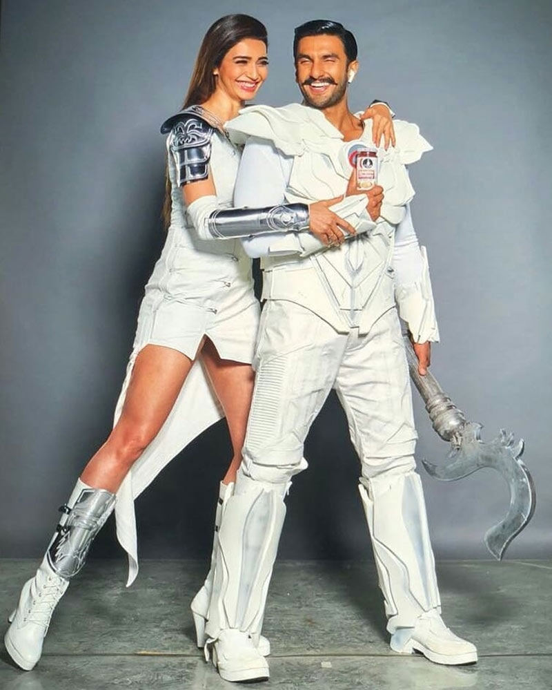 ranveer singh,karishma tanna,futuristic look for a commercial,commercial,entertainment news